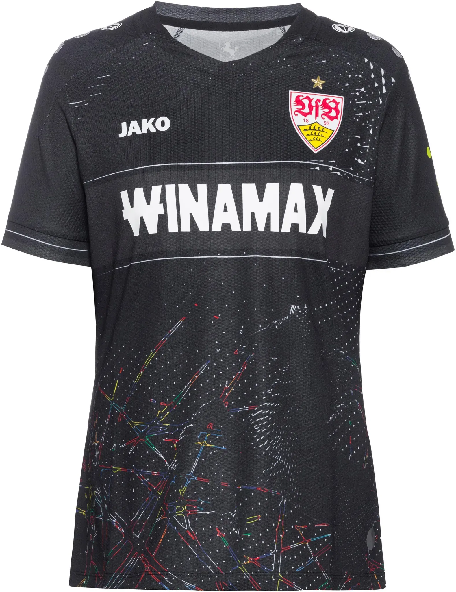 JAKO VfB Stuttgart 24-25 3rd Teamtrikot Damen in schwarz, Größe M - schwarz