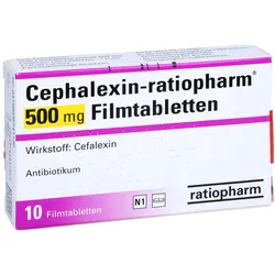 CEPHALEXIN-ratiopharm 500 mg Filmtabletten 10 St