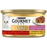 Purina Gourmet Gold mit Rindfleisch und Huhn in Sauce 85g (Rabatt für Stammkunden 3%)