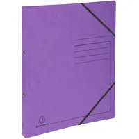 Exacompta 10x Ringhefter 2 Ringe 15mm, Karton bedruckt Violett