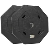 Sportinator Hantelscheiben Bumper Plates Fitness Hantelscheiben 2er-Set, 8 kg schwarz
