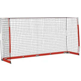 vidaXL Fußballtor Schwarz 366,5 x 91 x 183 cm 93375
