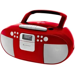 Soundmaster SCD7800 tragbares Digitalradio CD-Player Kassettenspieler Hörbuchfunktion DAB+ UKW-Radio USB-Anschluss Kopfhöreranschluss