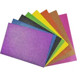 Interdruk Bastelschaum-Glitzer 8 Blatt verschiedene Farben