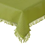 Tischdecke Gartentischdecke oval Weichschaum rutschfest Outdoor PVC wetterfest Terrasse Balkon (Grün, 160x220 cm oval)