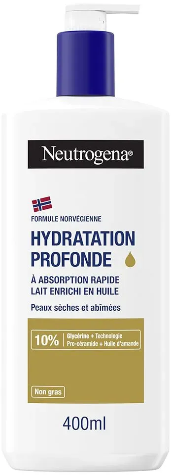 Neutrogena® Formule Norvégienne® Hydratation Profonde Lait Enrichi en Huile 400 ml lait