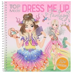 Depesche Malvorlage Top Model Dress me up Fantasy Malbuch Buch inkl. Sticker Ausmalbuch (1-St) bunt