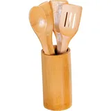 KESPER Küchenhelfer-Set 5teilig rund, Bambus, braun, 11 x 18 x 11 cm, 5-Einheiten