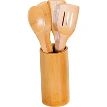 KESPER Küchenhelfer-Set 5teilig rund, Bambus, braun, 11 x 18 x 11 cm, 5-Einheiten