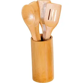 KESPER Küchenhelfer-Set 5teilig rund, Bambus, braun, 11 x 18 x 11 cm, 5-Einheiten