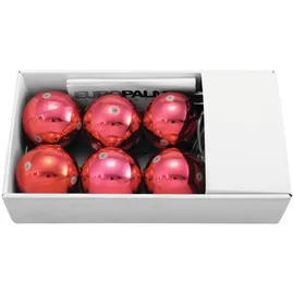 Europalms LED Weihnachtskugel 6cm, rot 6x