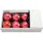 Europalms LED Weihnachtskugel 6cm, rot 6x
