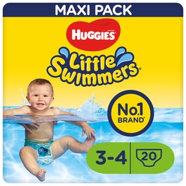 Huggies Little Swimmers Schwimmwindeln Badewindelhose Größe 3-4 (7-15 kg) 4x20 St Einweghosen