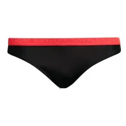 Superdry für Damen. W3010386A Bikinihöschen klassisch elastisch schwarz (XS), Strandbekleidung, Recyceltes Polyester, Nachhaltig