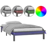 vidaXL Massivholzbett 120 x 190 cm Grau