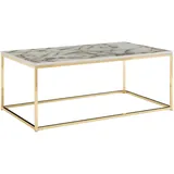 Wohnling Couchtisch rechteckig MDF-Platte weiß, marmor 100,0 x 60,0 x 40,0 cm, 1 St.