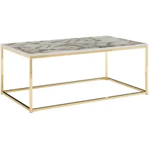 Wohnling Couchtisch rechteckig MDF-Platte weiß, marmor 100,0 x 60,0 x 40,0 cm, 1 St.