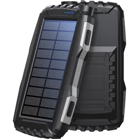 Denver PSO-20010 MK2 Solar-Powerbank 20000 mAh Black - Schwarz