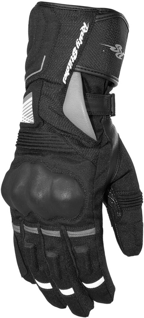 Rusty Stitches Ryder Waterdichte motorhandschoenen, zwart-grijs, 3XL