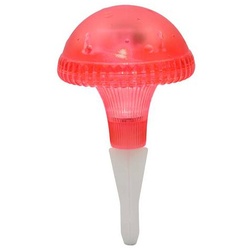 LED Solarleuchte Pilz rot, Kunststoff