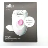 Braun Silk-épil 1 1-010 weiß/rosa