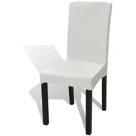 vidaXL Stuhlhussen Creme 6er Set