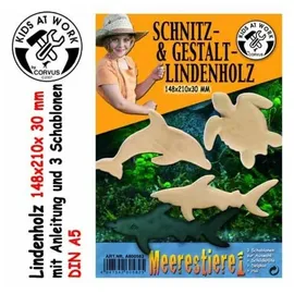 corvus inh. heiner gramsch Schnitzholz Meerestiere 15 x 21 x 3 cm