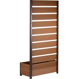 Dobar Pflanzkasten mit Rankgitter 72 x 33 cm Braun