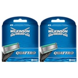 Wilkinson Sword 7007095E Quattro Plus Klingen, 16 Stück