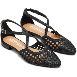 Gioseppo Leskovic Ballerinas aus Leder, Blau, mit Schnürung für Damen, Schwarz, 40 EU