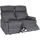 Mendler 2er Kinosessel HWC-L93 Stoff/Textil 134 x 105 x 0 cm Dunkelgrau mit Liegefunktion