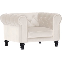 GUTMANN FACTORY Chesterfield-Sessel GUTMANN FACTORY, beige, B:105cm H:75cm T:90cm,