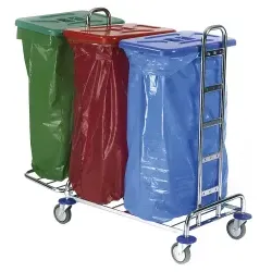 Floorstar Abfallsammelwagen Trennwagen 3 SOLID TW 3 , ohne Deckel