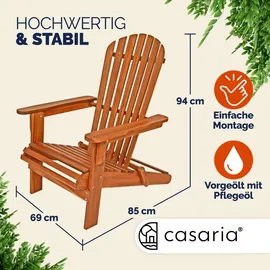 CASARIA Sonnenliege 85 x 69 x 93 cm Braun