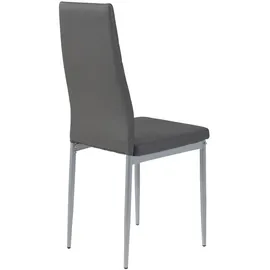 Möbel Boss Tischgruppe Lilo, 5-teilig Weiß-Betonoptik/Kunstleder grau,