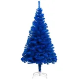 vidaXL Künstlicher Weihnachtsbaum Beleuchtung & Kugeln Blau 180 cm