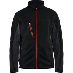 Blakläder Softshell Jacke Service Plus, schwarz / rot, Unisex-Größe: L