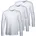 S neue Farbe 3er-Pack Langarm unifarben aus Baumwolle im 3er-Pack 44/46 S 684682-44