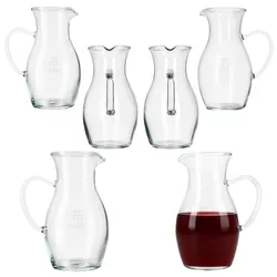 Ritzenhoff 6x Glas-Krug Valentino 0,2L geeicht Rotwein-Karaffe Kanne Kännchen