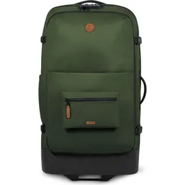 Cabaia Soft Suitcase Essentials Trolley L 2-Rollen 80 cm / 110 l dunkelgrün