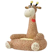 furnicato Kinderstuhl Plüsch-Kindersessel Giraffe Braun (1 St) braun