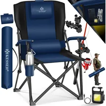 Kesser Campingstuhl faltbar Gepolstert Blau/Schwarz