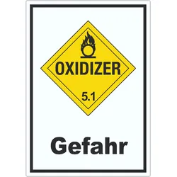 Aufkleber Oxidierend wirkend Gefahr Oxidizer entzündend A0 (841x1189mm)
