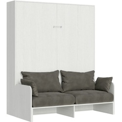 Klappbett 160 vertikal Kentaro Sofa Esche weiß