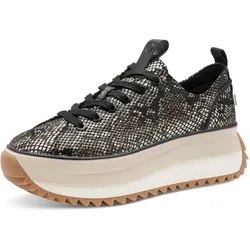 Tamaris Plateausneaker, Halbschuh, Schnürschuh, Trendschuh im Snake-Look Tamaris schwarz snake 39