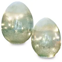 Mirabeau LED Lichterkette Glas 2er Set Grün