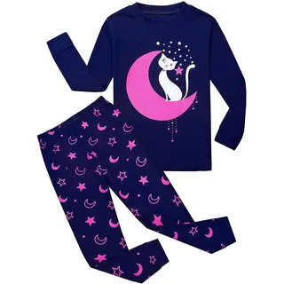 Garsumiss Mädchen Schlafanzug Giraffe Baumwolle Kinder Langarm Pyjama 98 104 110 116 122 128 134 140 146,Pattern2,3 Jahre - 3 Jahre