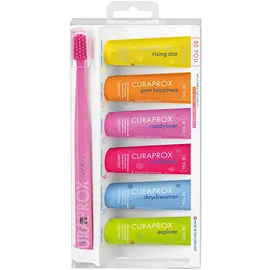 Curaprox Be You MIX Zahnpasten 6 x 10 ml + 1 Zahnbürste