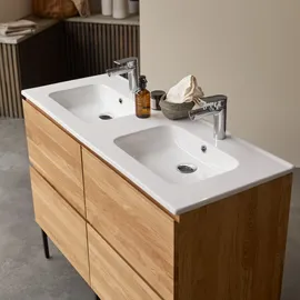 Tikamoon Waschtischkombination Nova aus Eichenholz und Keramik 120 cm