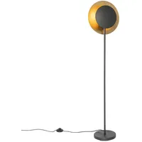 QAZQA Art-Deco-Stehlampe schwarz mit Gold - Emilienne